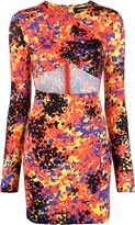 Thumbnail for your product : DSQUARED2 Abstract Print Cut-Out Minidress