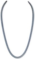 Thumbnail for your product : Esquire Men's Jewelry Fox Chain Necklace in Stainless Steel and Blue Ion-Plate, Created for Macy's