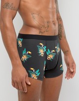 Thumbnail for your product : ASOS Trunks With Toucan Floral Print 3 Pack