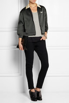 Thumbnail for your product : Rag and Bone 3856 Rag & bone Dean embroidered satin-jersey jacket