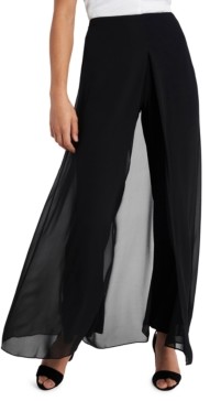 pant suit with chiffon overlay