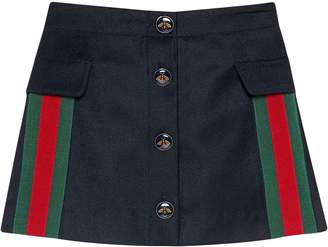 Gucci Kids Kids skirt in wool and cashmere with web