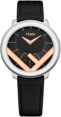 Fendi Run Away Leather Strap Watch, 36mm