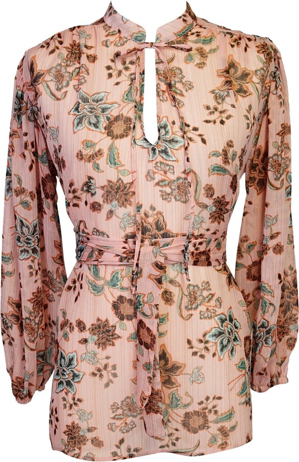 Jennafer Grace Clara Bishop Sleeve Blouse In Sweet Valley Pink