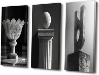 Latitude Run Monochrome Grey Architectural Artistry Monument Photo I - Monuments Wall Art Collection