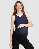 Thumbnail for your product : Bloomberri - Women's Navy Maternity Singlets - Milk And Love Tank - Size One Size, XS at The Iconic