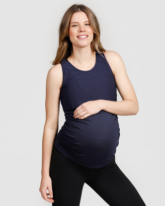Bloomberri - Women's Navy Maternity Singlets - Milk And Love Tank - Size One Size, XS at The Iconic