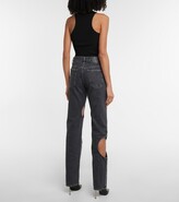 Thumbnail for your product : Off-White Cutout high-rise straight jeans