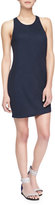 Thumbnail for your product : Autograph Addison Demere Cutout Racerback Combo Dress, Navy/Gray
