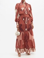Thumbnail for your product : Johanna Ortiz Deep Hope Recycled-fibre Satin Maxi Dress - Brown Beige