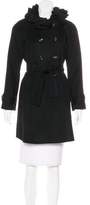 Thumbnail for your product : Rebecca Taylor Ruffle Wool-Blend Coat