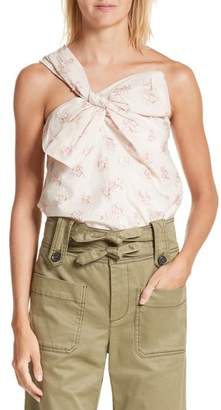 Rebecca Taylor Bow Front Floral Jacquard Top