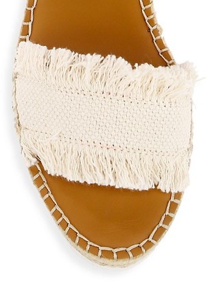See by Chloe Glyn Leather & Canvas Platform Espadrille Wedge Sandals