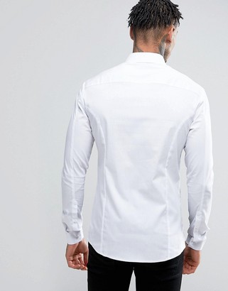 ASOS Super Skinny Shirt With Cut And Sew Panels