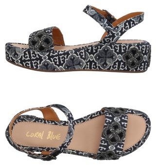 coral blue sandals