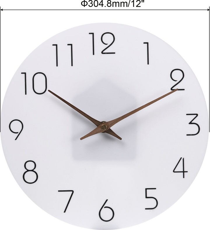Unique Bargains 12 Inch Wall Clock, Silent Round Clocks Modern Style