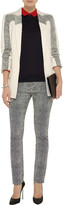 Thumbnail for your product : Preen by Thornton Bregazzi Paneled wool-twill and jacqaurd blazer