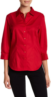 Foxcroft 3/4 Length Sleeve Perfect Shirt (Petite)