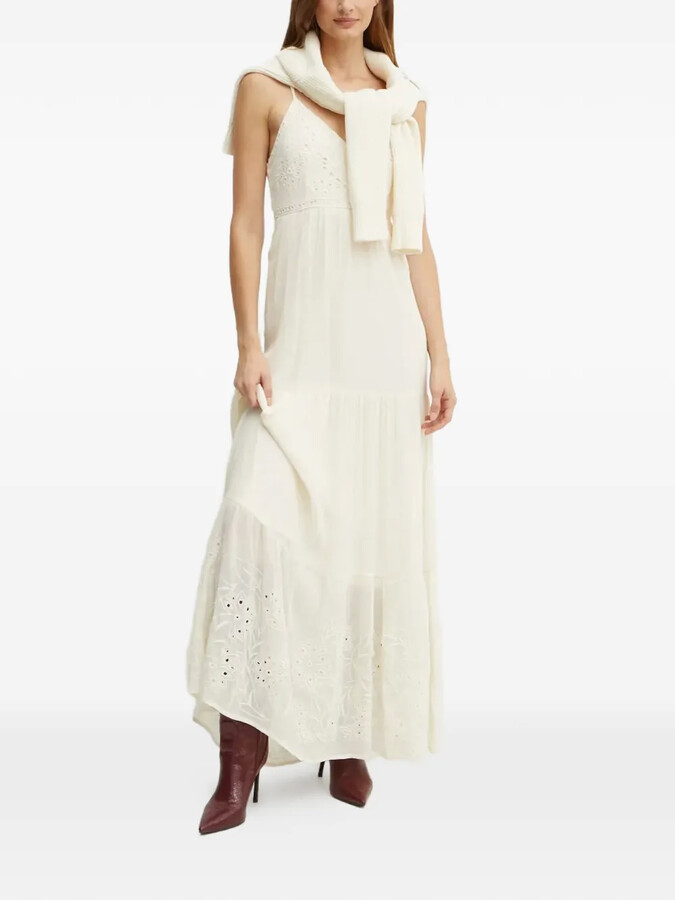 Morgan Embroidered Tiered Maxi Dress