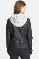 Thumbnail for your product : Jessica Simpson 'Margot' Hooded Faux Leather Jacket