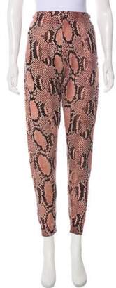 Stella McCartney High-Rise Animal Print Pants Pink High-Rise Animal Print Pants