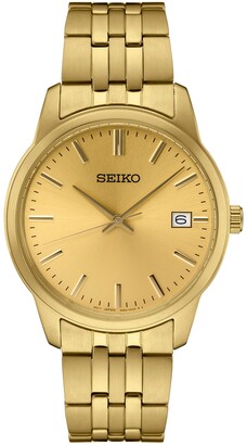 Seiko Men's Essential Gold-Tone Stainless Steel Bracelet Watch 40mm -  ShopStyle Jewelry