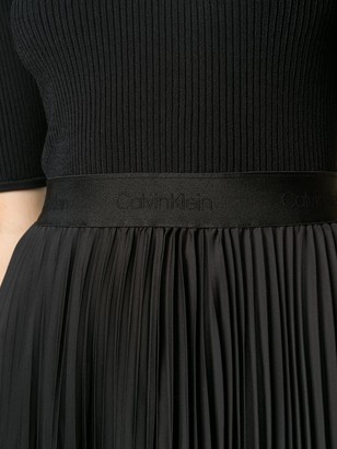 Calvin Klein Pleated Skirt Dress