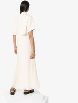 Thumbnail for your product : Chloé Pleated Tie Neck Silk Maxi Dress