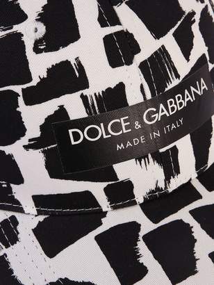 Dolce & Gabbana Black And White Logo Baseball Hat