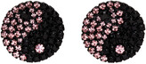 Thumbnail for your product : Ashley Williams Black & Pink Ying Yang Clip-On Earrings