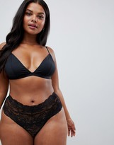 Thumbnail for your product : ASOS DESIGN Curve 3 pack deep lace thong
