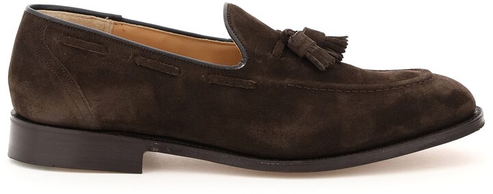 Church's KINGSLEY 2 SUEDE LOAFERS 5 Brown Leather 