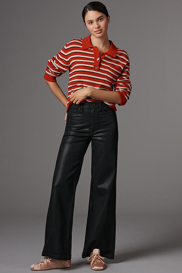 Pistola Denim Lana High-Rise Wide-Leg Coated Jeans