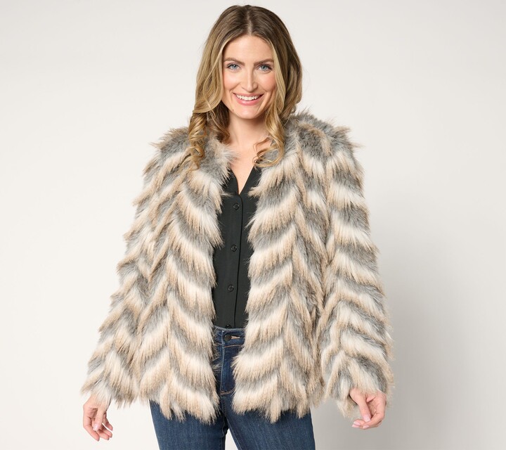 Donna Salyer's Fabulous-Furs As Is Donna Salyers Fabulous Furs Tibby Collarless Coat