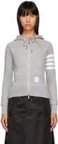 Thumbnail for your product : Thom Browne Grey Classic Four Bar Zip Hoodie