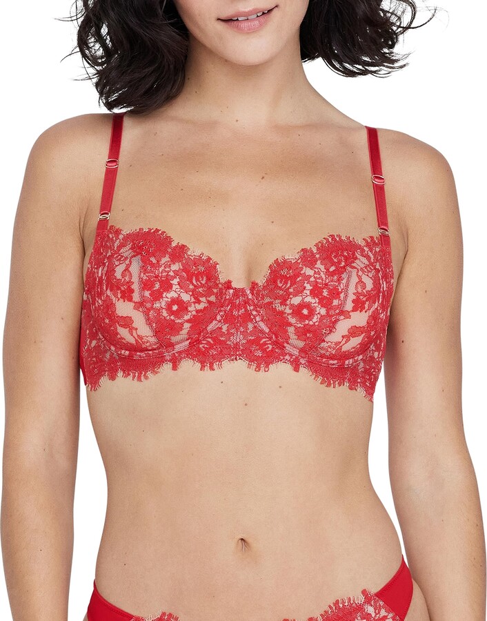 City Chic Women's Apparel Women's Plus Size Push Up Style Bra with Side  Lace Detail