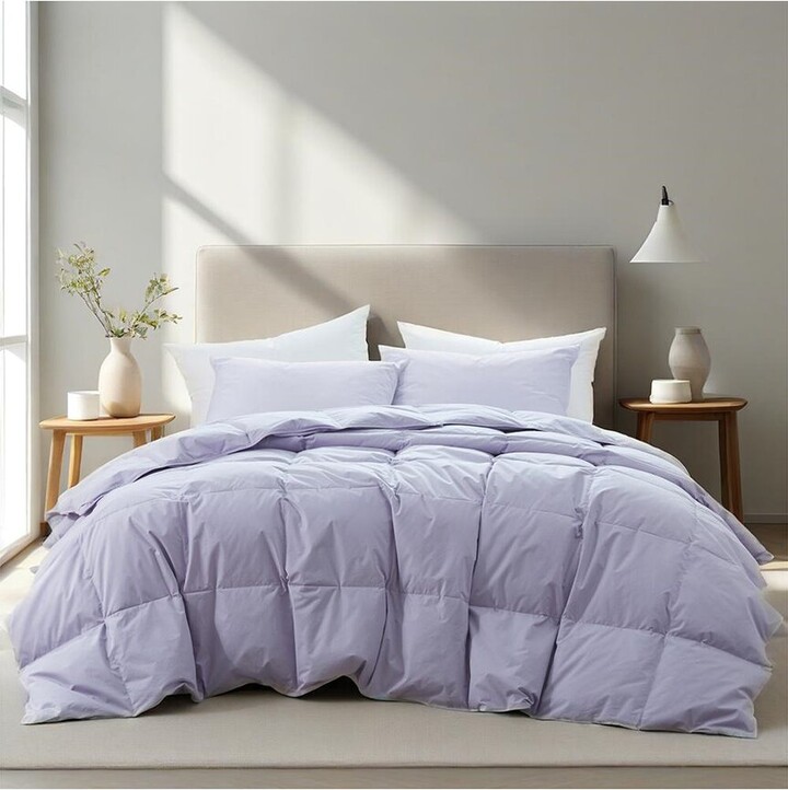 UNIKOME 300 Thread Count Lightweight White Goose Down Comforter