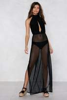 Thumbnail for your product : Nasty Gal See You Sheer Halter Cover-Up Dress