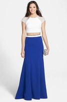 Thumbnail for your product : Mac Duggal Two-Piece Cap Sleeve Gown (Juniors)