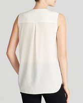 Thumbnail for your product : Vince Top - Mesh Silk