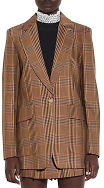 sandro plaid blazer