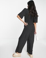 Thumbnail for your product : Y.A.S Geesa polka dot jumpsuit in black