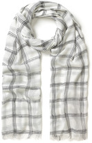 Thumbnail for your product : Whistles Grid Print Crinkle Scarf