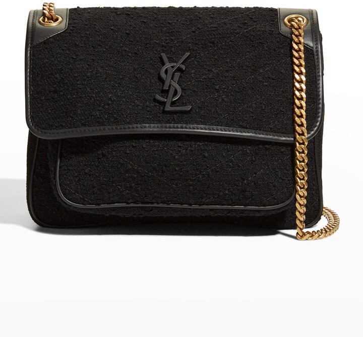 Saint Laurent Niki Medium Quilted Tweed Crossbody Bag ShopStyle