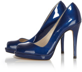 Thumbnail for your product : Karen Millen Leather Patent Peep Toe Heel