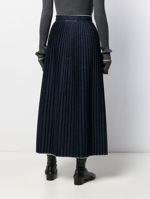 MM6 MAISON MARGIELA Long Pleated Knitted Skirt