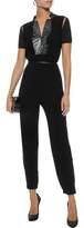 Thumbnail for your product : Elie Tahari Roseanna Metallic Faux Fur And Tulle-paneled Crepe Jumpsuit