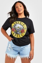 Thumbnail for your product : boohoo Plus Guns N Roses Band T-Shirt
