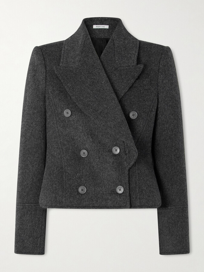 Alexander McQueen Double-breasted Wool-felt Blazer - Gray