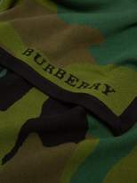 Thumbnail for your product : Burberry Camouflage Wool Blend Bandana Scarf - Womens - Khaki